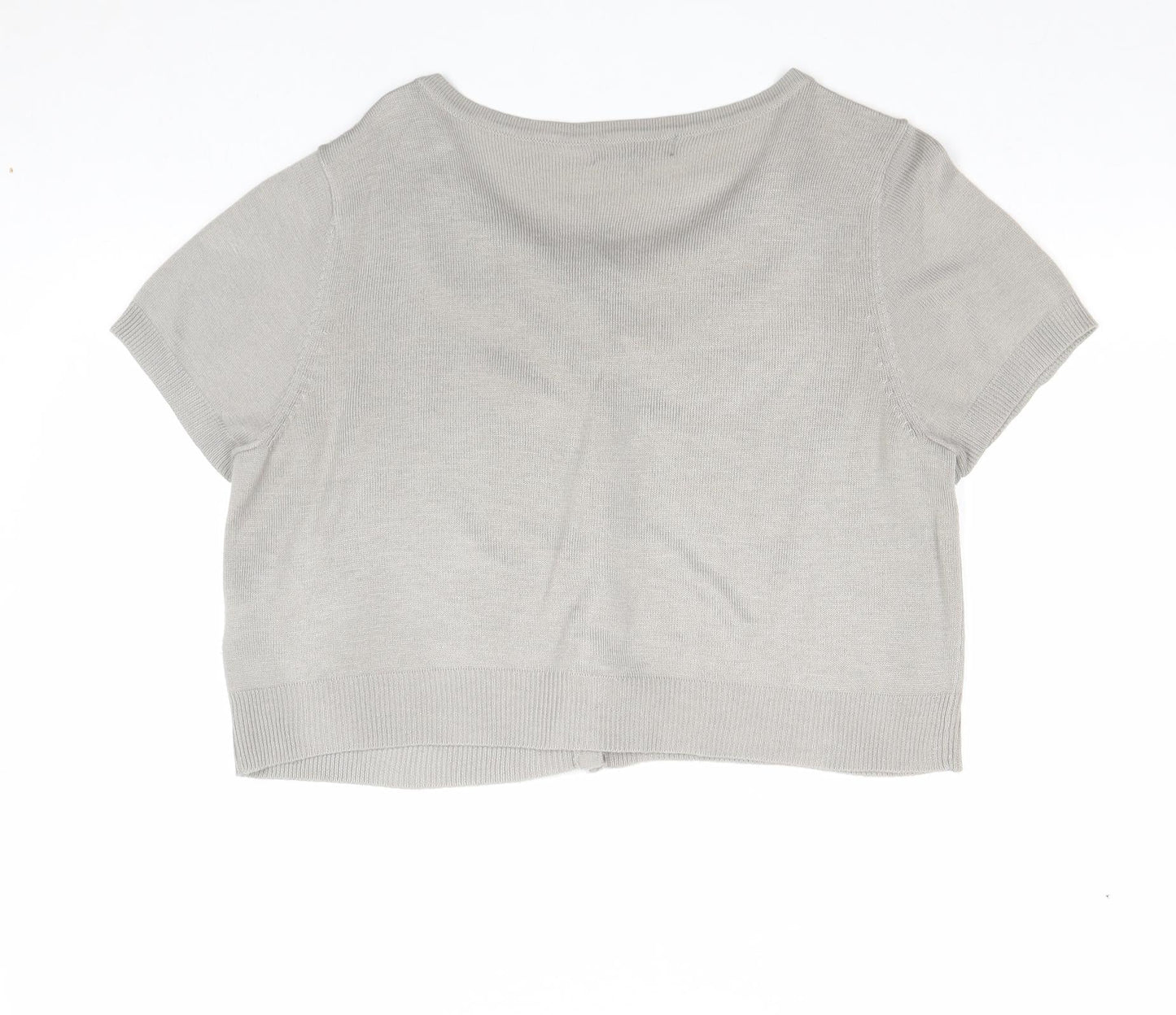 Womens UK Size 12 E-vie Grey Cardigan Jumper