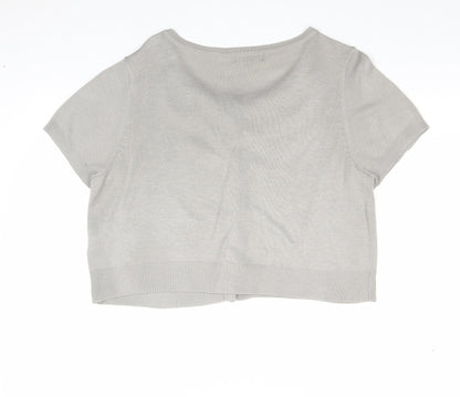Womens UK Size 12 E-vie Grey Cardigan Jumper
