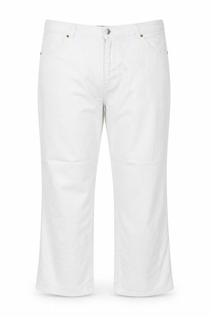 Raphaela Womens Blue Cotton Trousers Size 20 Regular Zip