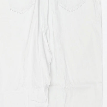 Raphaela Womens Blue Cotton Trousers Size 20 Regular Zip