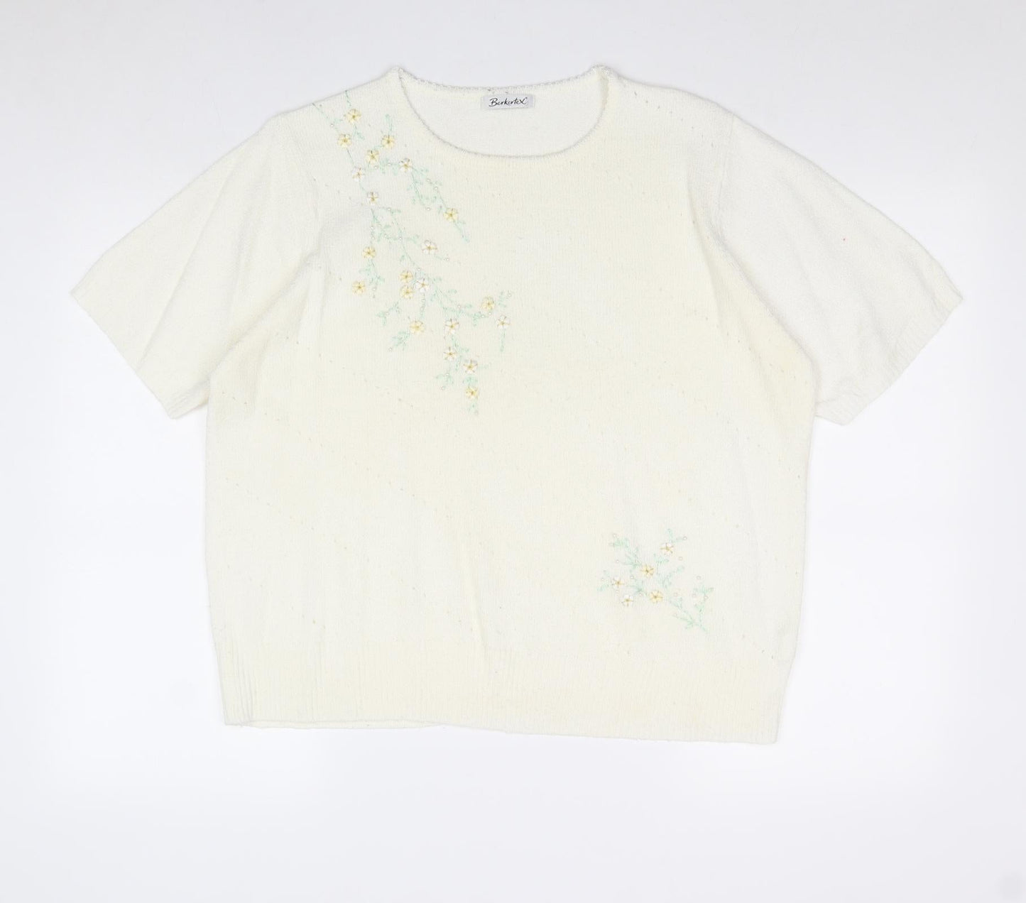 Womens UK Size 18 Berkertex Ivory Pullover Jumper