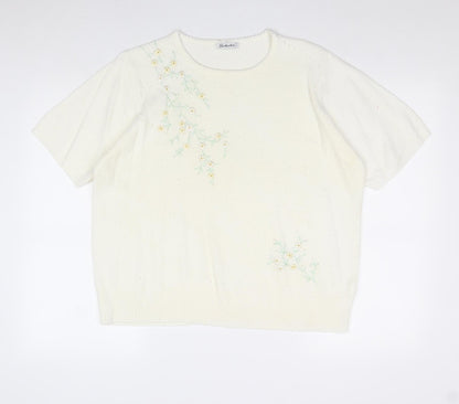 Womens UK Size 18 Berkertex Ivory Pullover Jumper