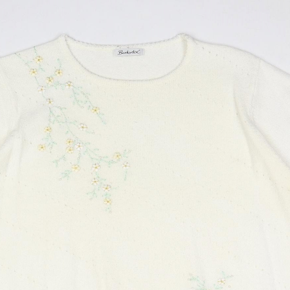 Womens UK Size 18 Berkertex Ivory Pullover Jumper