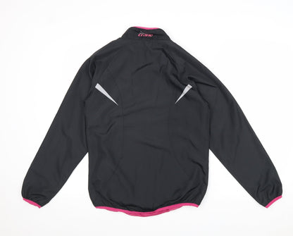 Womens UK Size S Crane Black Windbreaker Coat