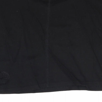Womens UK Size 10 ellesse Black Cropped T-Shirt