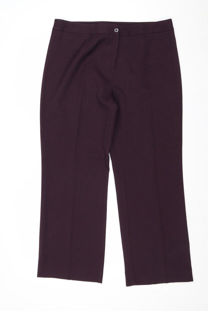 Womens UK Size 16 EWM Regular Fit  Purple Trousers