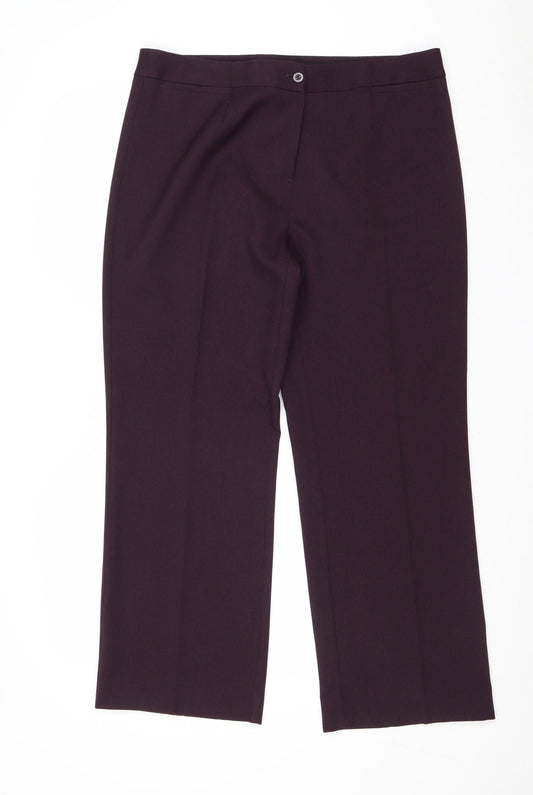 Womens UK Size 16 EWM Regular Fit  Purple Trousers