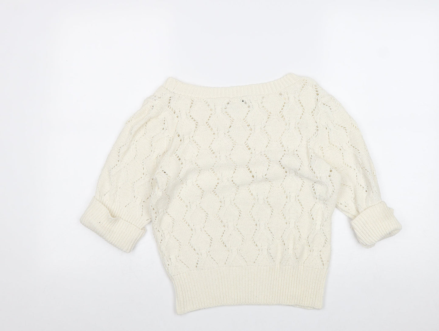 Womens UK Size 10 New Look Ivory Pullover Jumper
