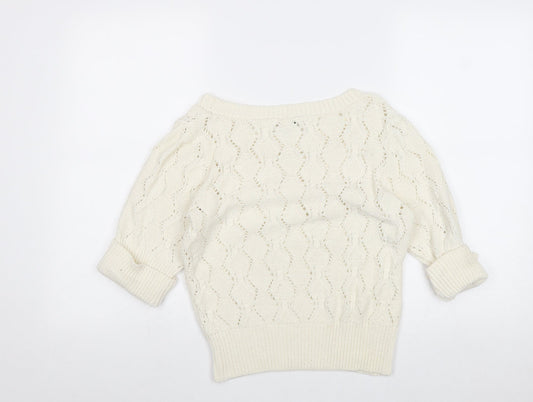 Womens UK Size 10 New Look Ivory Pullover Jumper