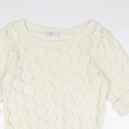Womens UK Size 10 New Look Ivory Pullover Jumper