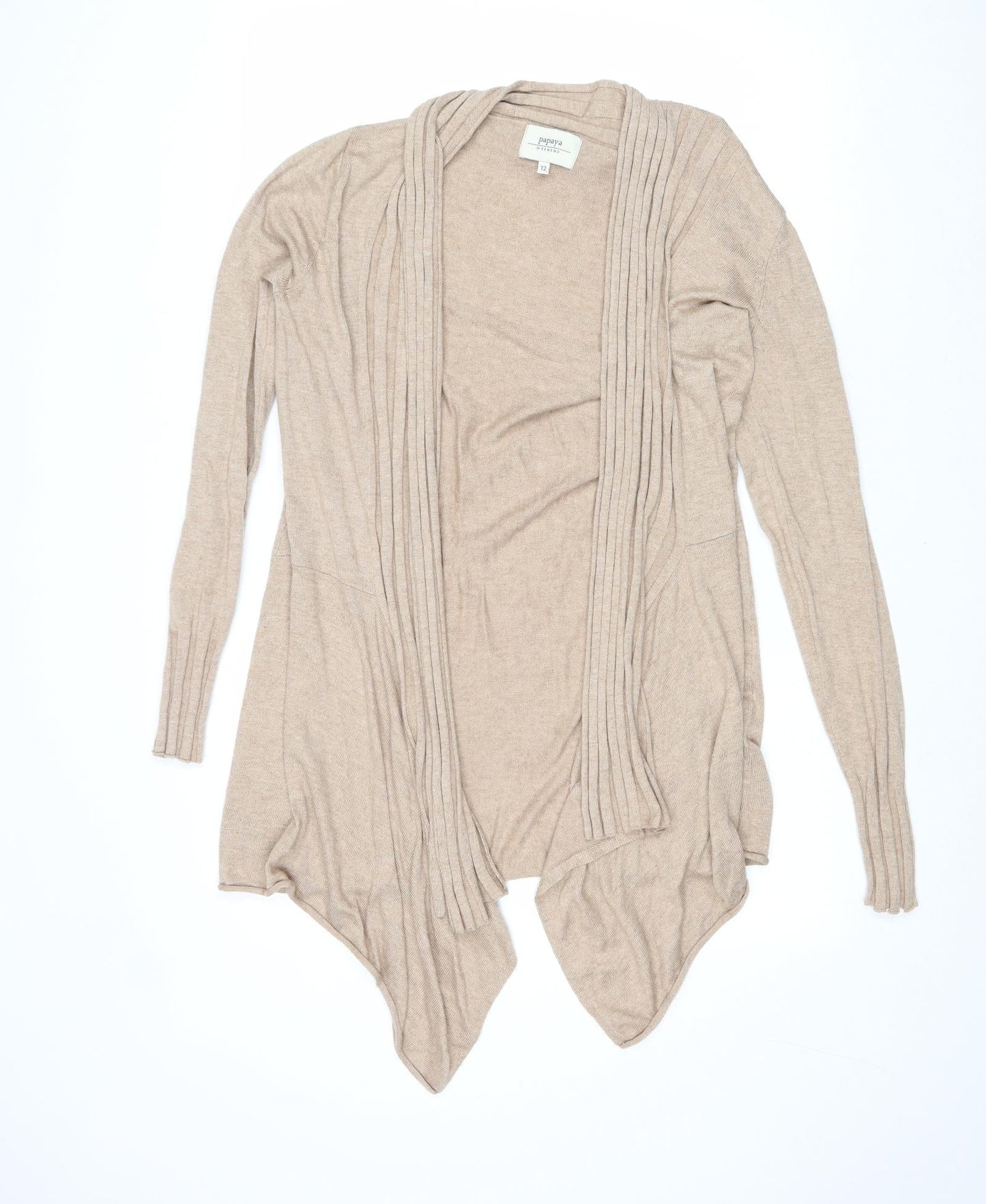 Womens UK Size 12 Papaya Brown Cardigan Jumper