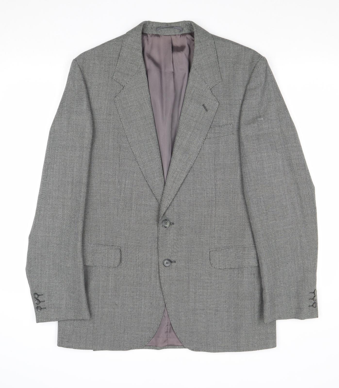 Mens UK Size 40 VARTEKS Regular Grey Suit Jacket
