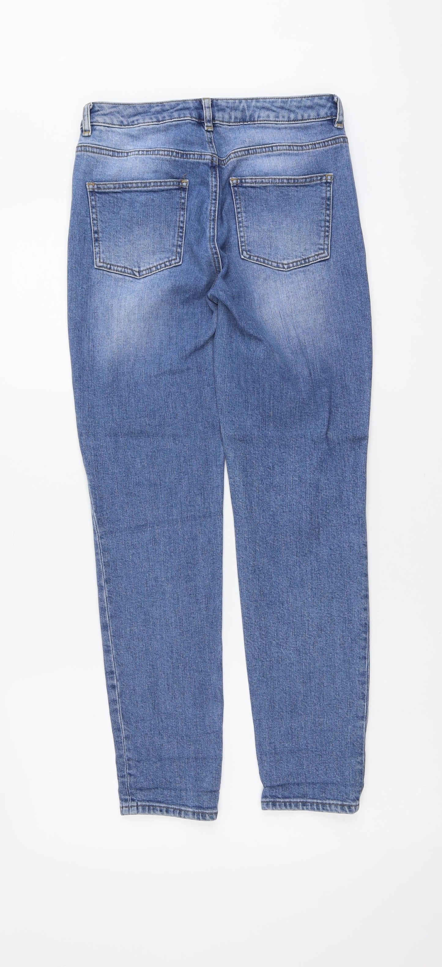 Womens UK Size 8 Warehouse Regular Fit Straight Blue Jeans