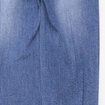 Womens UK Size 8 Warehouse Regular Fit Straight Blue Jeans