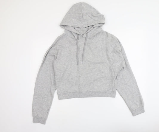 Brave Soul Womens Grey Cotton Pullover Hoodie Size M Pullover