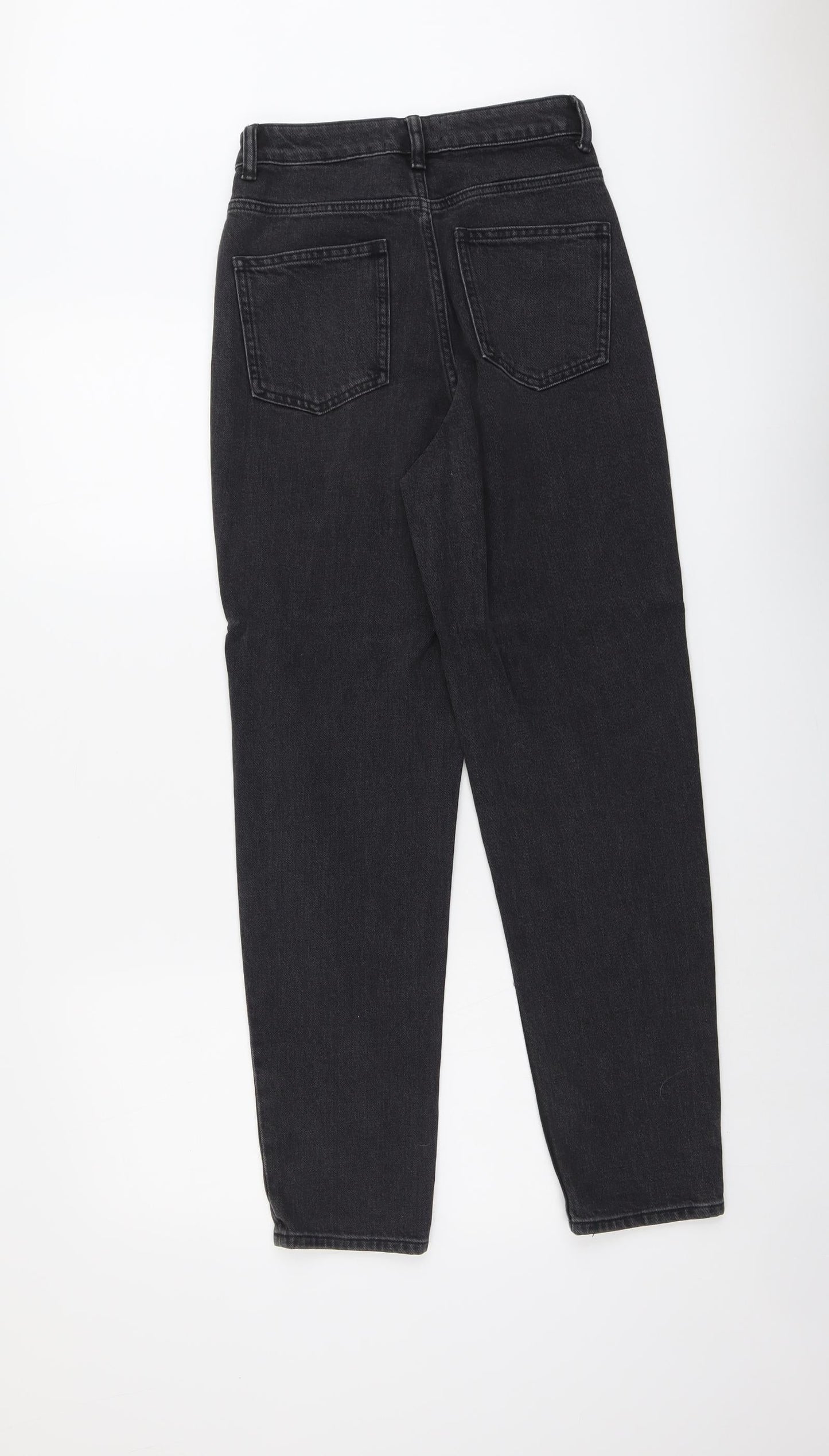 ASOS Womens Grey Cotton Straight Jeans Size 25 in L30 in Regular Button