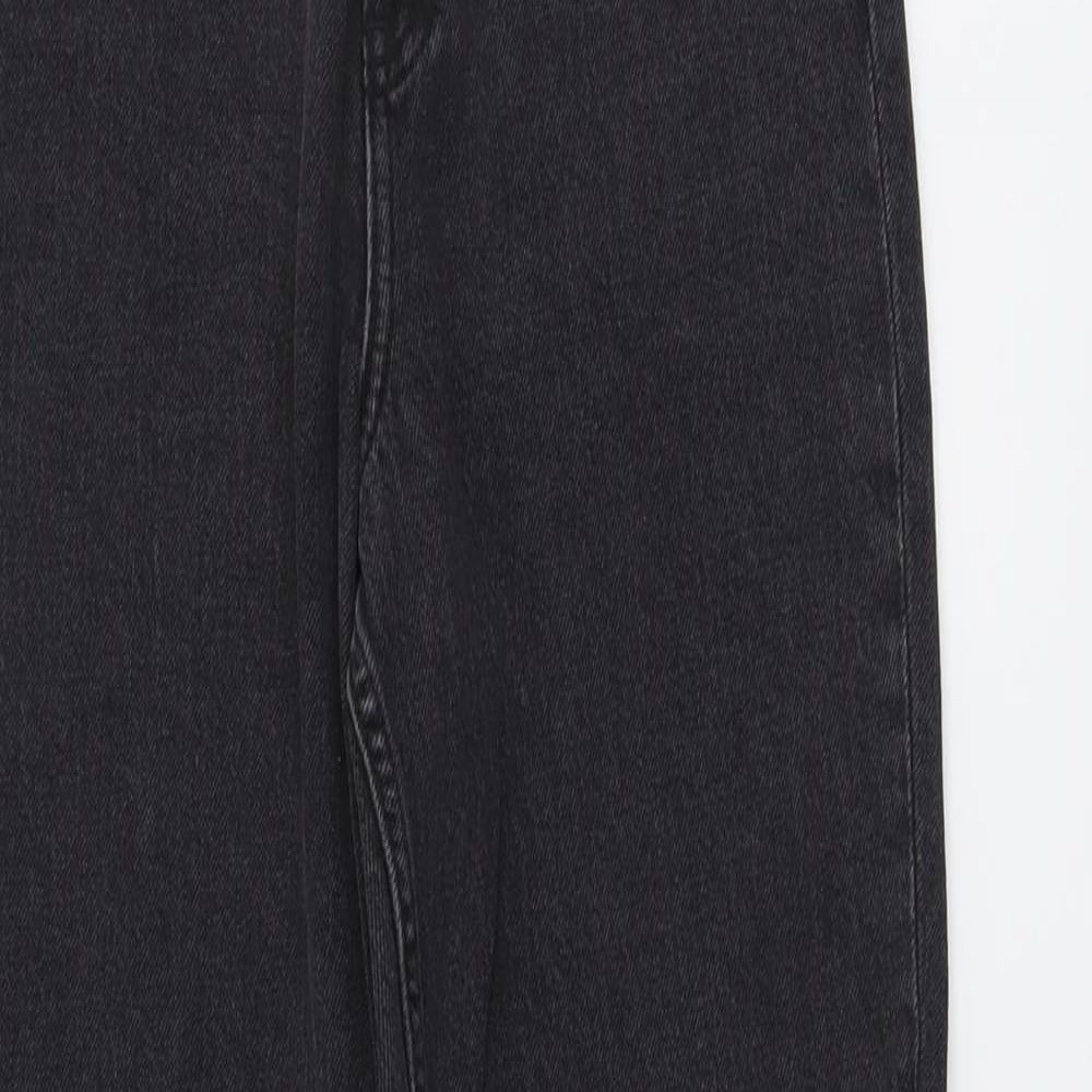 ASOS Womens Grey Cotton Straight Jeans Size 25 in L30 in Regular Button