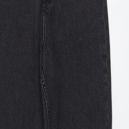 ASOS Womens Grey Cotton Straight Jeans Size 25 in L30 in Regular Button