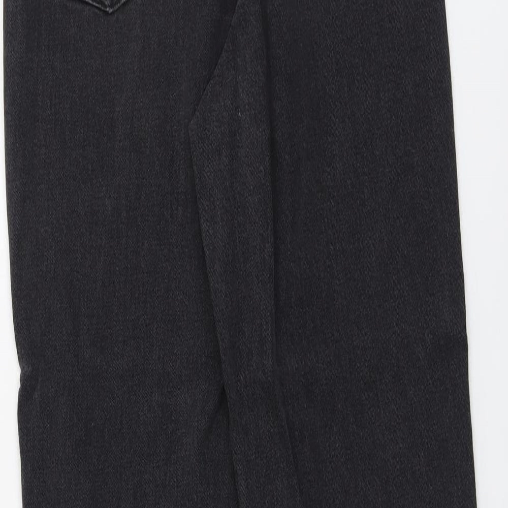 ASOS Womens Grey Cotton Straight Jeans Size 25 in L30 in Regular Button