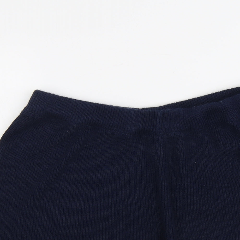 Boohoo Womens Blue Acrylic Hot Pants Shorts Size M L3 in Regular Pull On