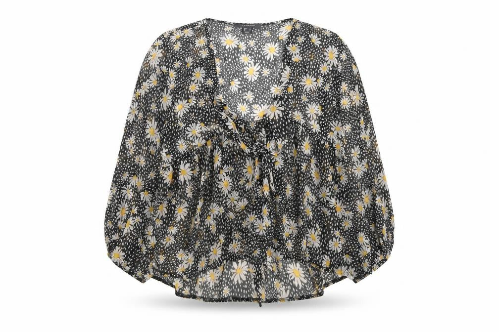 Womens UK Size 6 Primark Black Basic Blouse