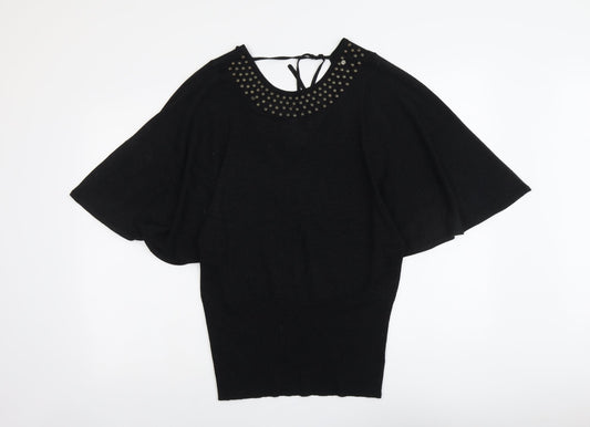 Womens UK Size M Monsoon Black Pullover Jumper