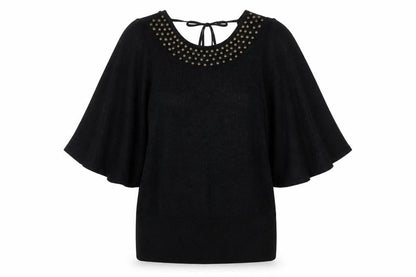 Womens UK Size M Monsoon Black Pullover Jumper