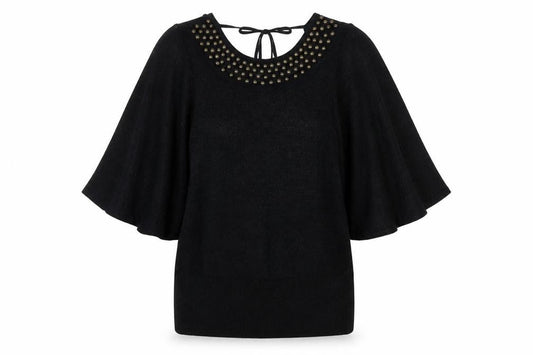 Womens UK Size M Monsoon Black Pullover Jumper