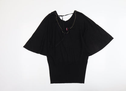 Womens UK Size M Monsoon Black Pullover Jumper