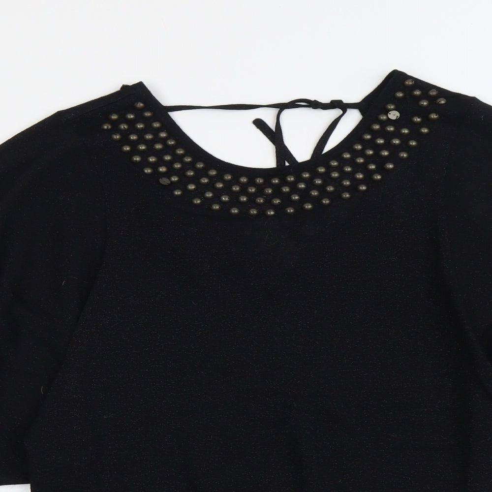 Womens UK Size M Monsoon Black Pullover Jumper