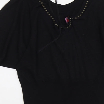 Womens UK Size M Monsoon Black Pullover Jumper