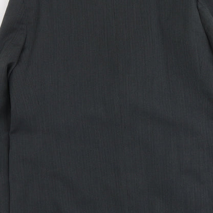 Reve Mens Grey Striped Polyester Jacket Suit Jacket Size L Regular
