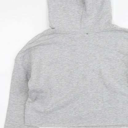 New Look Girls Grey Cotton Pullover Hoodie Size 12-13 Years Pullover - Santa Monica