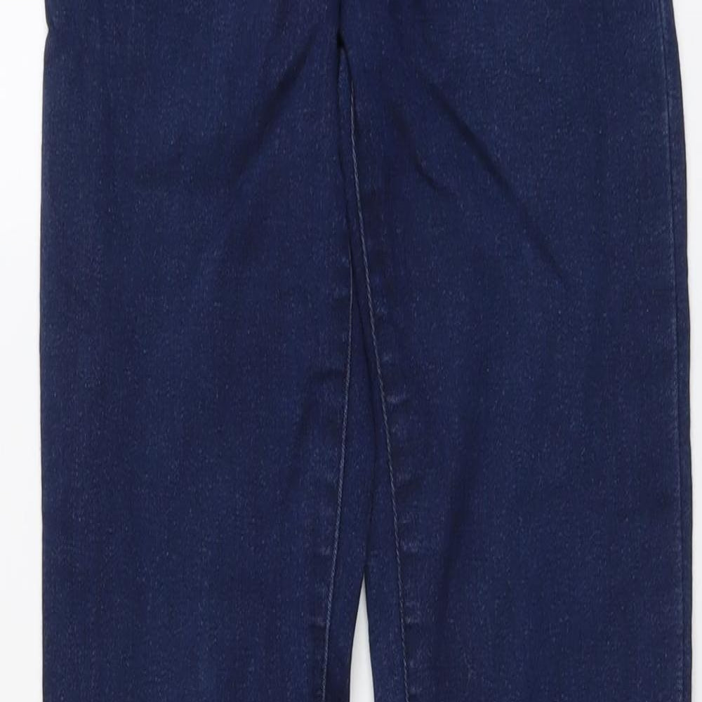 Zara Womens Blue Cotton Skinny Jeans Size 8 L28 in Regular Button