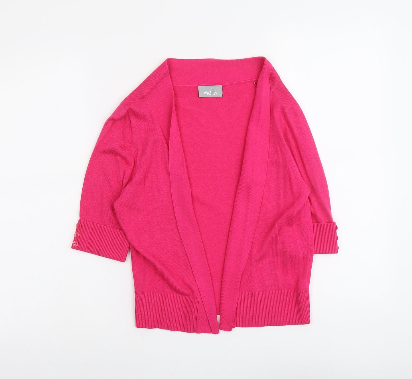 Wallis Womens Pink V-Neck Viscose Cardigan Jumper Size S