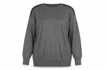Womens UK Size L Yessica Grey Pullover Jumper