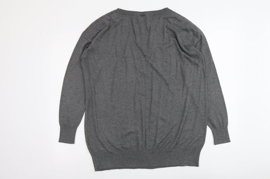 Womens UK Size L Yessica Grey Pullover Jumper