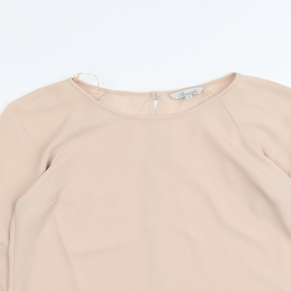 Womens UK Size 8 Peacocks Pink Basic Blouse