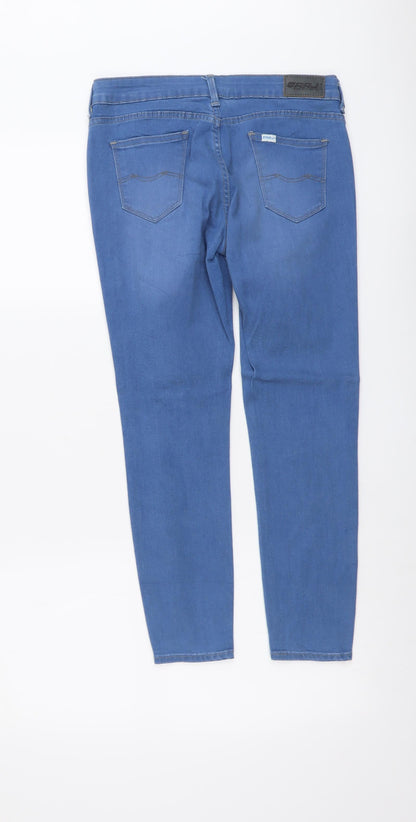 RRJ Womens Blue Cotton Straight Jeans Size 27 in L24 in Regular Button