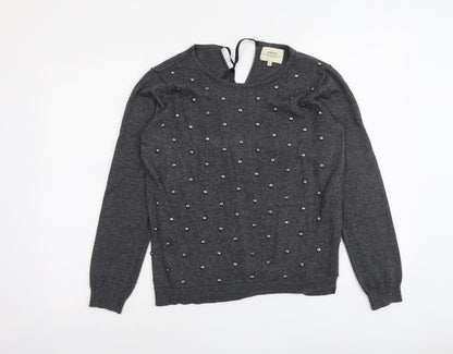 Womens UK Size 12 Papaya Grey Pullover Jumper