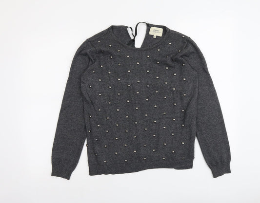 Womens UK Size 12 Papaya Grey Pullover Jumper