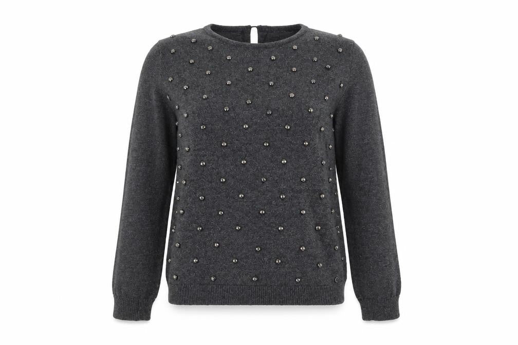 Womens UK Size 12 Papaya Grey Pullover Jumper