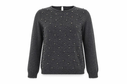 Womens UK Size 12 Papaya Grey Pullover Jumper
