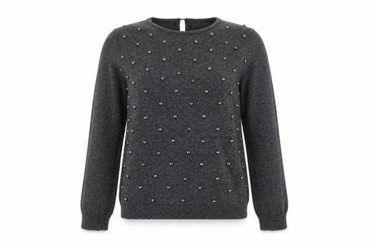 Womens UK Size 12 Papaya Grey Pullover Jumper