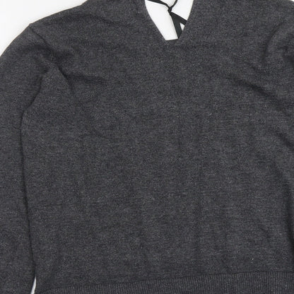 Womens UK Size 12 Papaya Grey Pullover Jumper