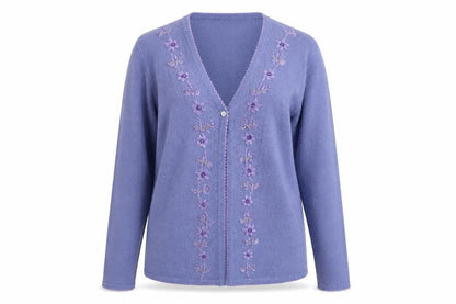 Womens UK Size 14 Alibi Purple Cardigan Jumper