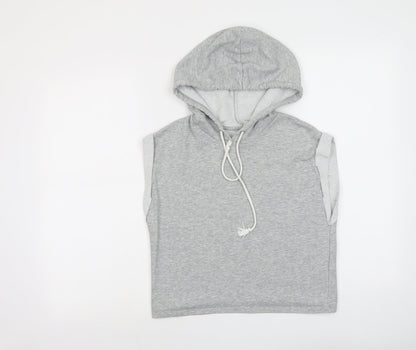 H&M Womens Grey Cotton Pullover Hoodie Size XS Pullover
