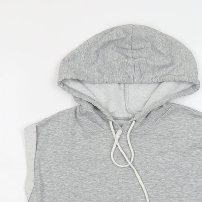 H&M Womens Grey Cotton Pullover Hoodie Size XS Pullover