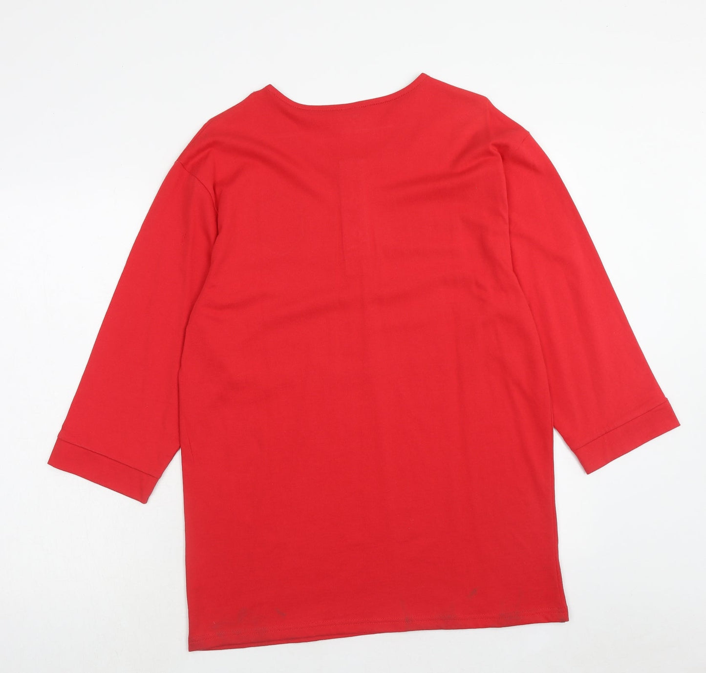 Cardiff City Mens Red Cotton T-Shirt Size L Round Neck