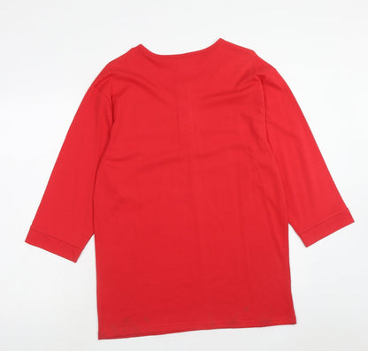 Cardiff City Mens Red Cotton T-Shirt Size L Round Neck